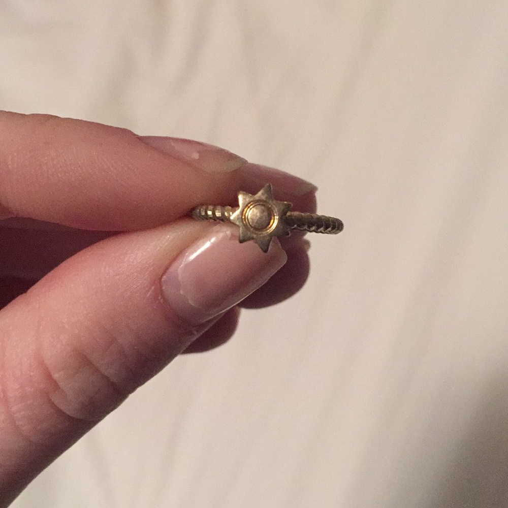 gold sun midi ring